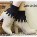 SIGNATURE LACE socks in Black women socks lacey socks Lace Socks short boot socks ladies hosiery lace cuff socks Catherine Cole Studio SLC2
