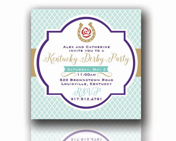 Bridal Kentucky Derby Bridal Invitations 6