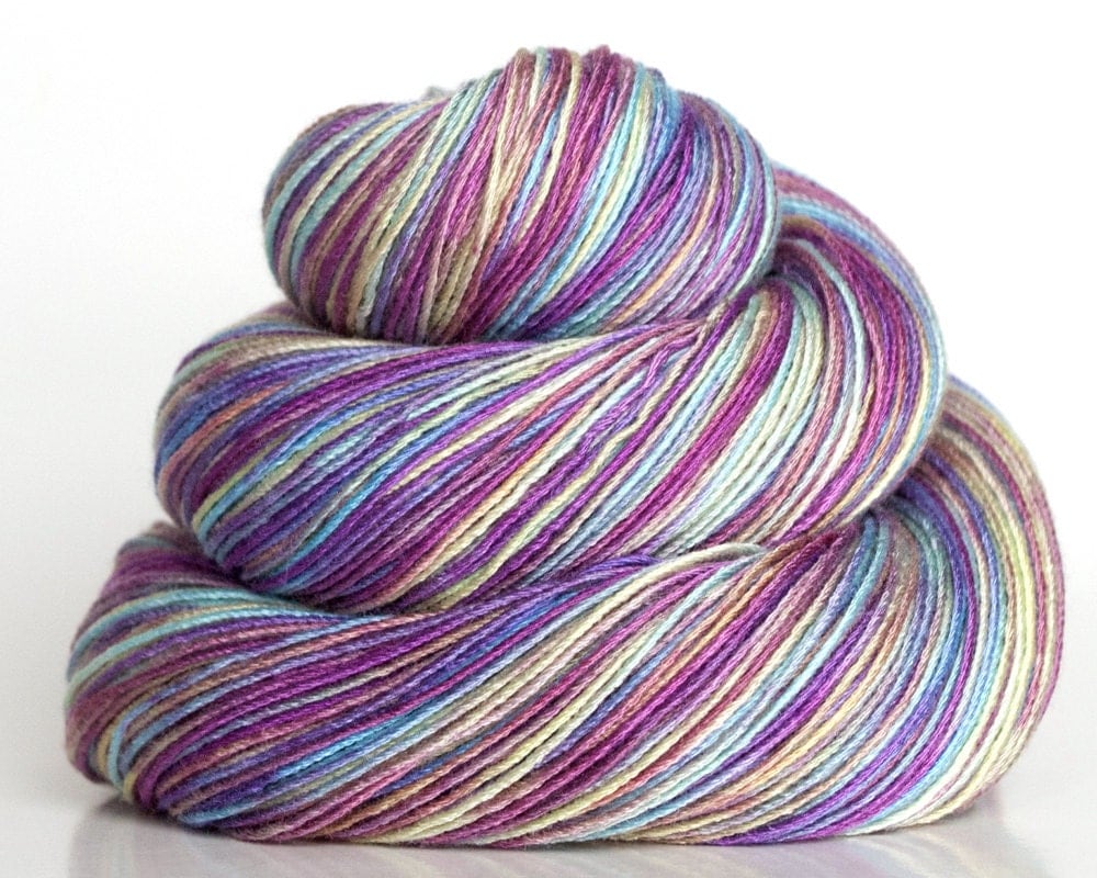 bamboo yarn lace weight crochet size 10 hand by BathtubStudios