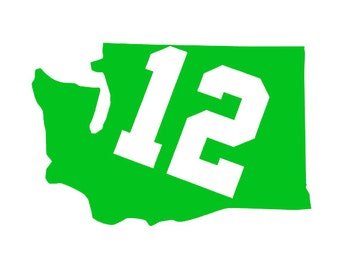 12th Man WA Seahawks Sticker Decal