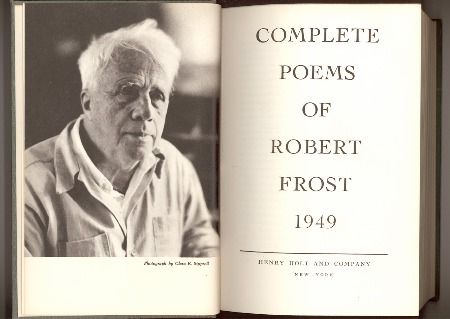 Complete Poems of Robert Frost. 1949 Second Printing Published