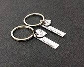 He Asked She said yes Keychains, Personalized Keychains, Couples Keychains, Engagement Gift, Engagement Keychains, Date hearts,