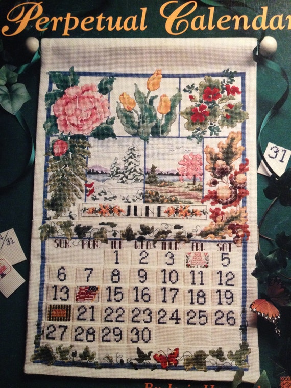 Cross Stitch Perpetual Calendar Leisure Arts 2271 Pattern