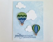 Hot Air Balloon Birthday Card - Balloon Birthday Card - Sky Birthday Card - Fun Birthday Card - Colorful Birthday Card - Cute Birthday Card