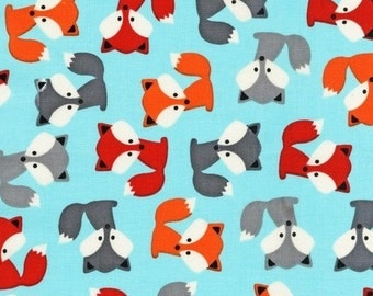 Foxes on Sky Blue From Robert Kaufman