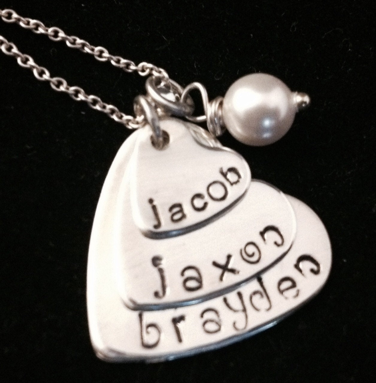 Mom Necklace Personalized Sterling Silver by sugarpiejewelry13