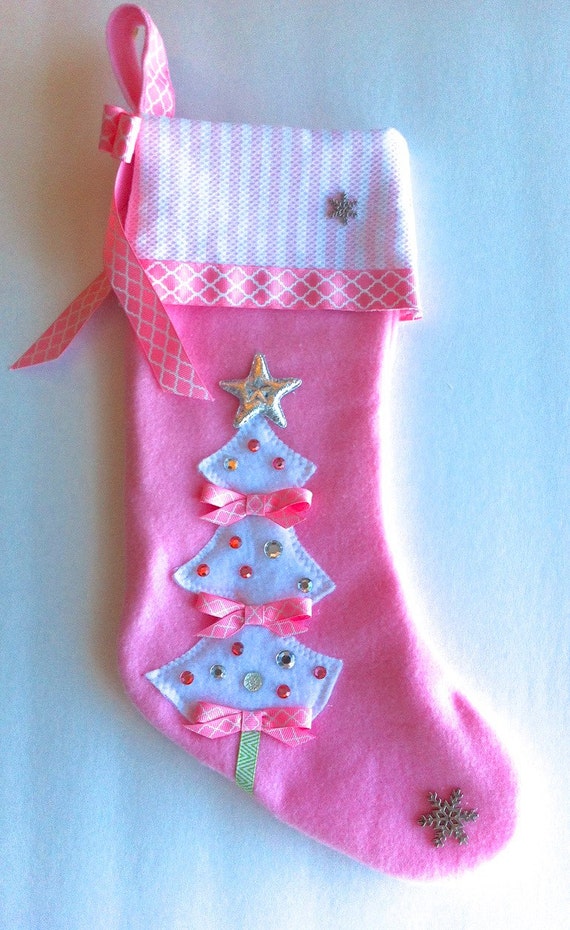 Pink Baby Girl Christmas Stocking