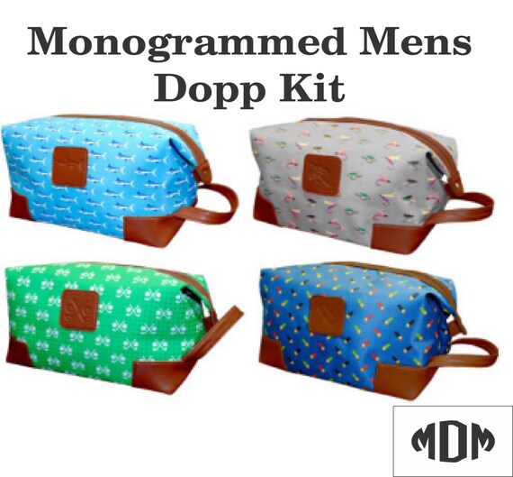 SALE Monogrammed Mens Large Dopp Kit / by MarshmallowDream