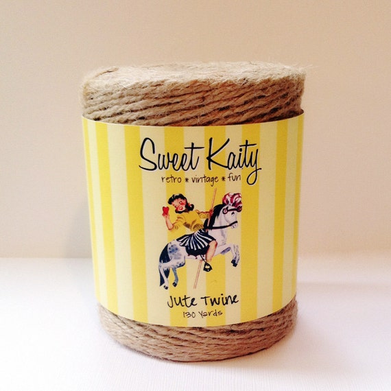 Natural Jute Twine Spool 130 Yards - Gift Wrap - Packaging - Rustic Wedding Decor - Eco Friendly Il_570xn