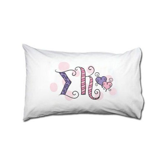 Sorority Mascot Pillowcase Alpha Beta Chi Delta by PreppyPinkies