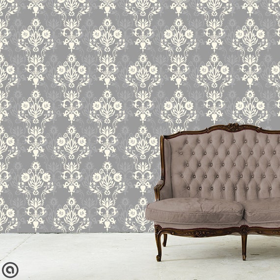 Removable Wallpaper-Enoch- Peel & Stick Self Adhesive Fabric Temporary Wallpaper-Repositionable-Reusable- FAST. EASY.