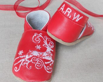 Popular items for baby christmas shoes on Etsy