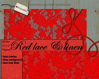 red lace overlay