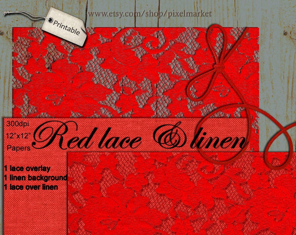 red lace overlay