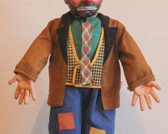 EMMETT KELLY Weary Willie Clown 21 doll 1950's by Shellysitems