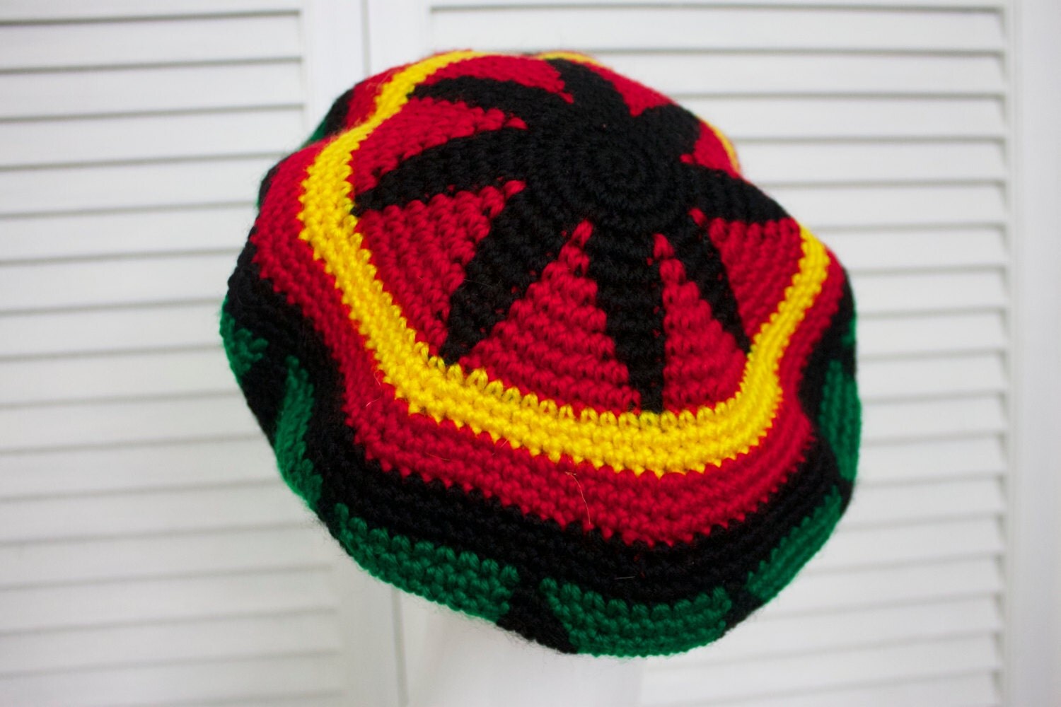 Vintage Rastafarian Hat Hipster Knit