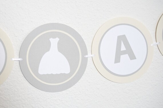 HAPPILY EVER AFTER Wedding Bridal Shower Banner Wedding Dress Il_570xn
