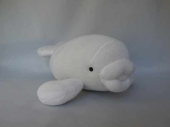 large beluga whale stuffed animal