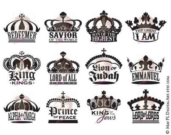 Royal Crowns Easter Clipart Black Silhouette by 