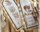 Vintage Victorian Lace Tag Bookmarks