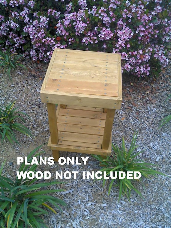 DIY - PLANS to make - Wooden Plant Stand - Indoor/Outdoor Furniture