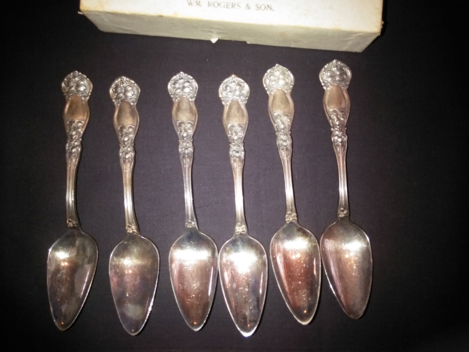 Vintage Silverplate Grapefruit Spoons Set of Six Grapefruit