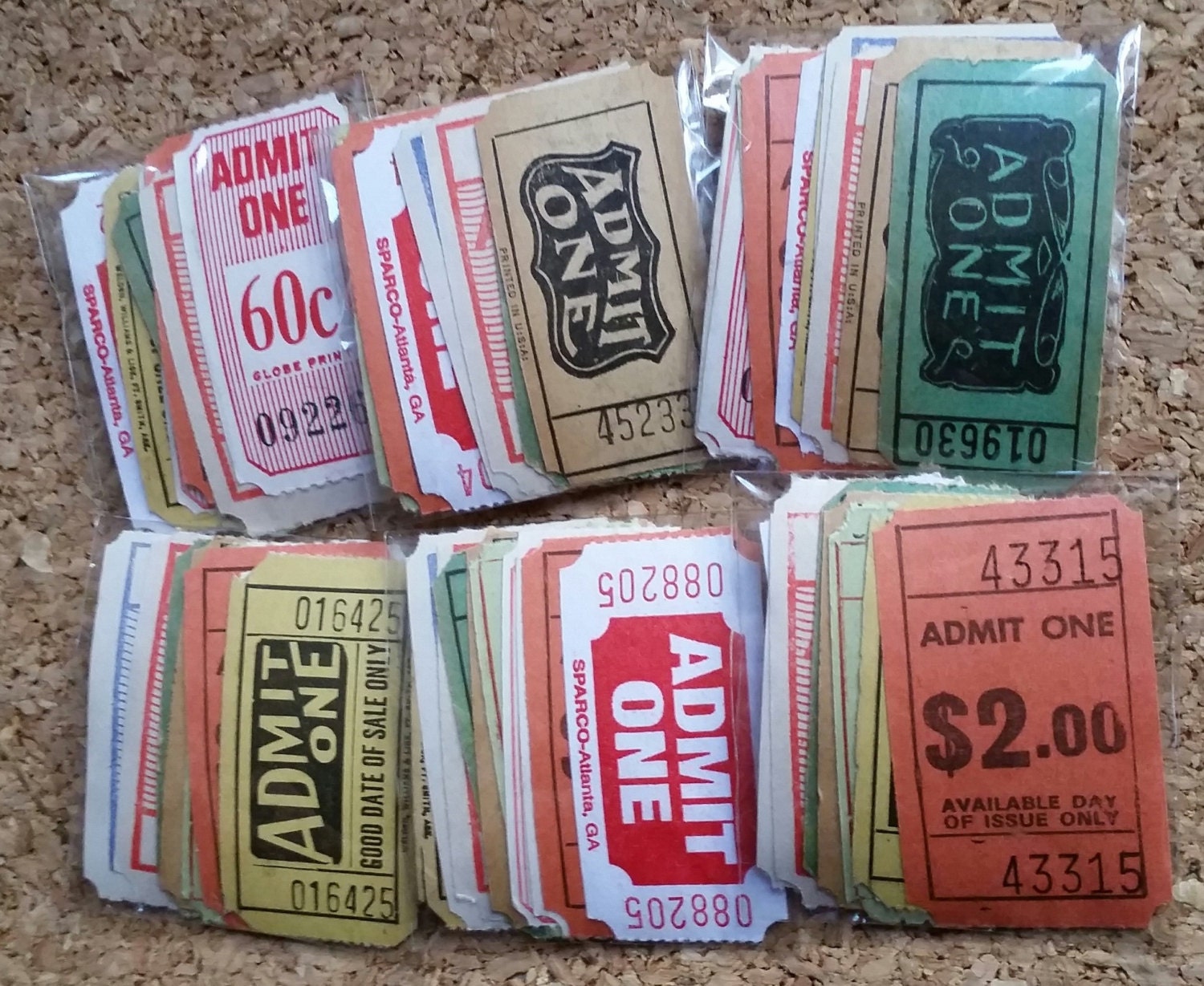 Vintage and Antique Admit One Ticket Collection Assorted Lot