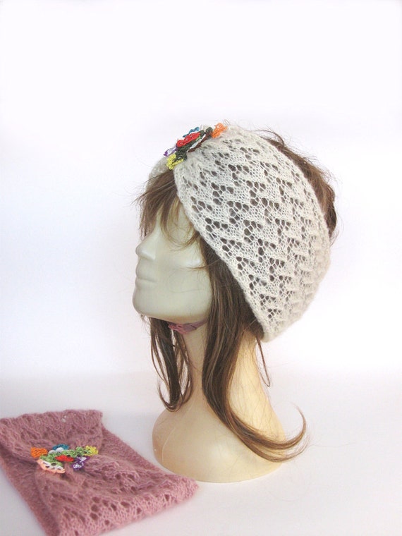 Knitted headband Bandana color bandanas ear warmer head