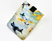 Hand Crafted Tablet Case from Airplane Fabric / Case for iPad, iPad Mini, Kindle Fire 7, Samsung Galaxy, Nook HD