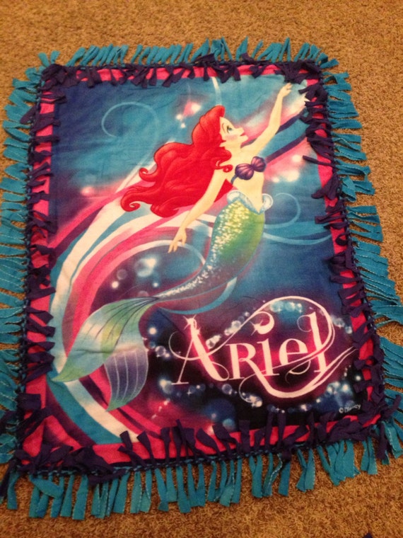 The little mermaid fleece blanket by TooCuteTutusByKiki on Etsy