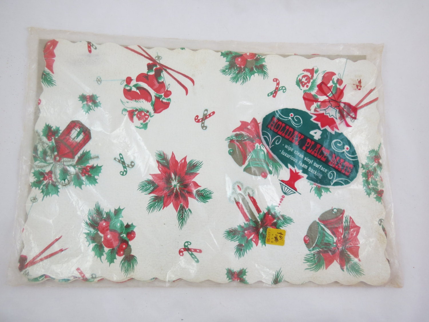 Vintage Vinyl Christmas Placemats by VintageCocobytheLake on Etsy