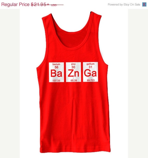 BaZnGa Tank Top Pop Culture Science Chemistry Funny by BigtimeTeez