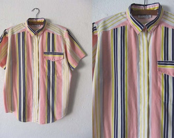 Items similar to Chambray Striped 90s Ferrell Reed Nordstrom Long ...