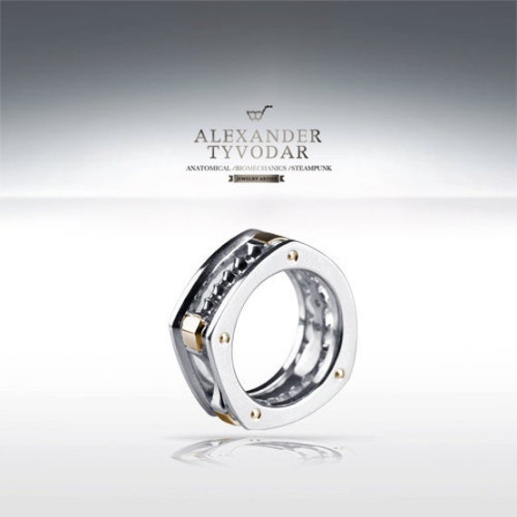 Signaculum - sterling silver ring, wedding rings biomechanical ...