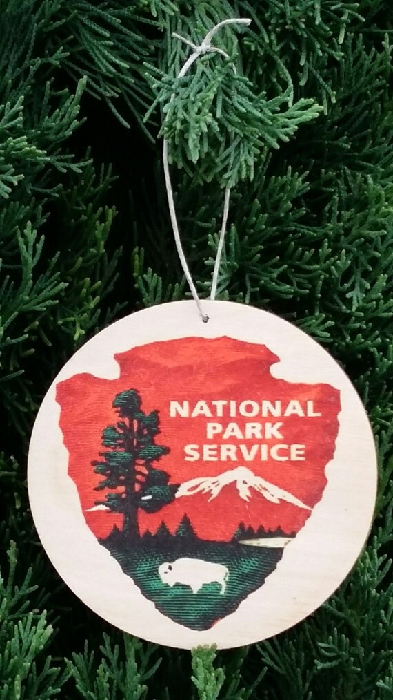 set of 3 national park service wood ornaments by set of 3 national park service wood ornaments by