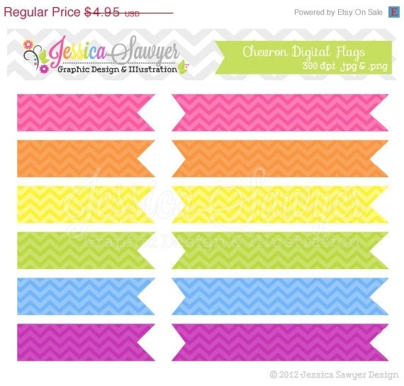80% OFF - INSTANT DOWNLOAD, Chevron Digital Flags Clipart Clip Art Commercial Use Personal Use Digital Scrapbooking Invitation Design Il_570xn