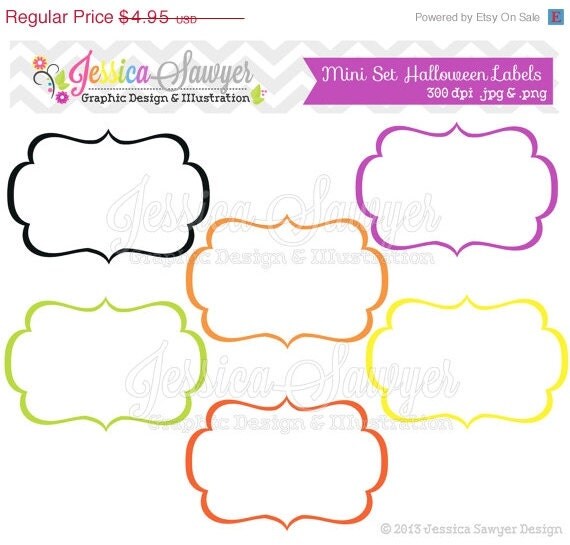 80% OFF - INSTANT DOWNLOAD, halloween labels, tag clipart, printable labels, halloween, cards, invitations, scrapbook, digital frames Il_570xn