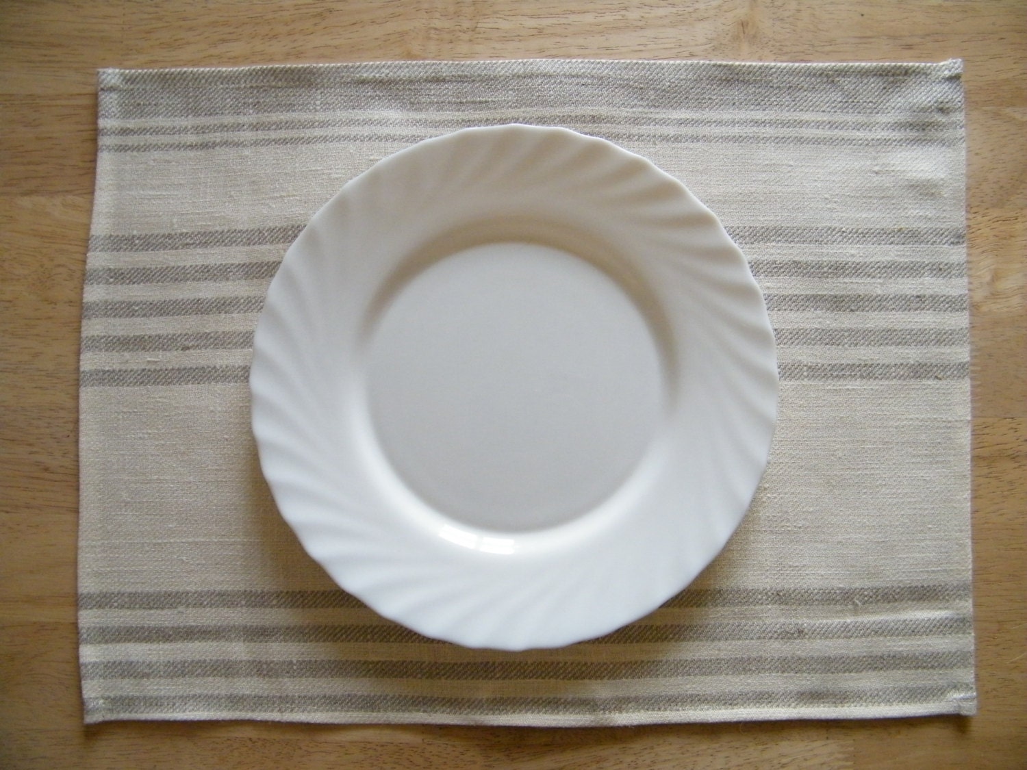 12 Square Pure Flax Linen Placemats Natural table linens