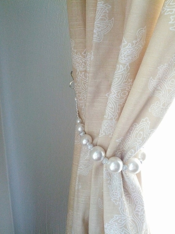 Curtain Tieback in Large Pearl by on Etsy