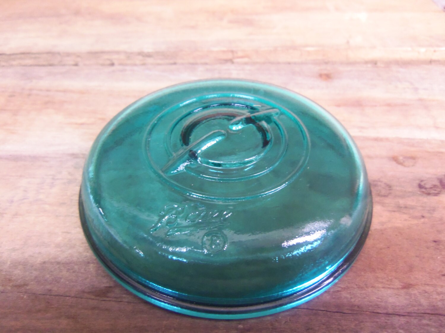 1 REPRODUCTION Aqua Blue Glass Canning or Fruit Jar Lid