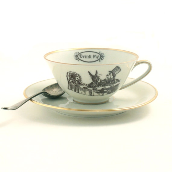 alice in wonderland tea cup and saucer asda