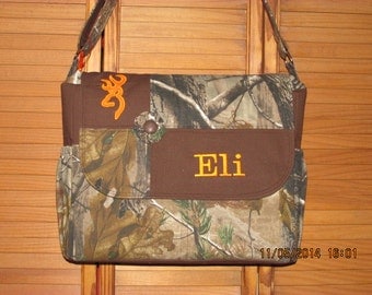 Handmade Realtree Or Mossy Oak Camo Diaper Bag with Free Embroidery!