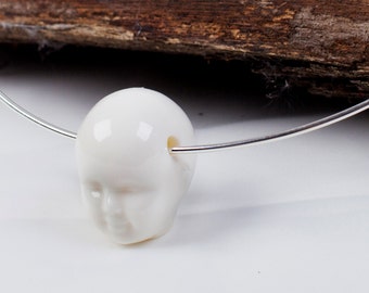 Toys of us - Choker necklace, porcelain & sterling silver, limited edition