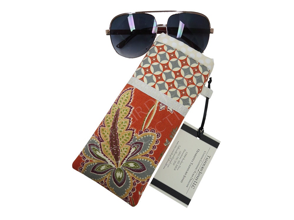 Padded Soft Eyeglasses Cover Floral Geometric Narrow