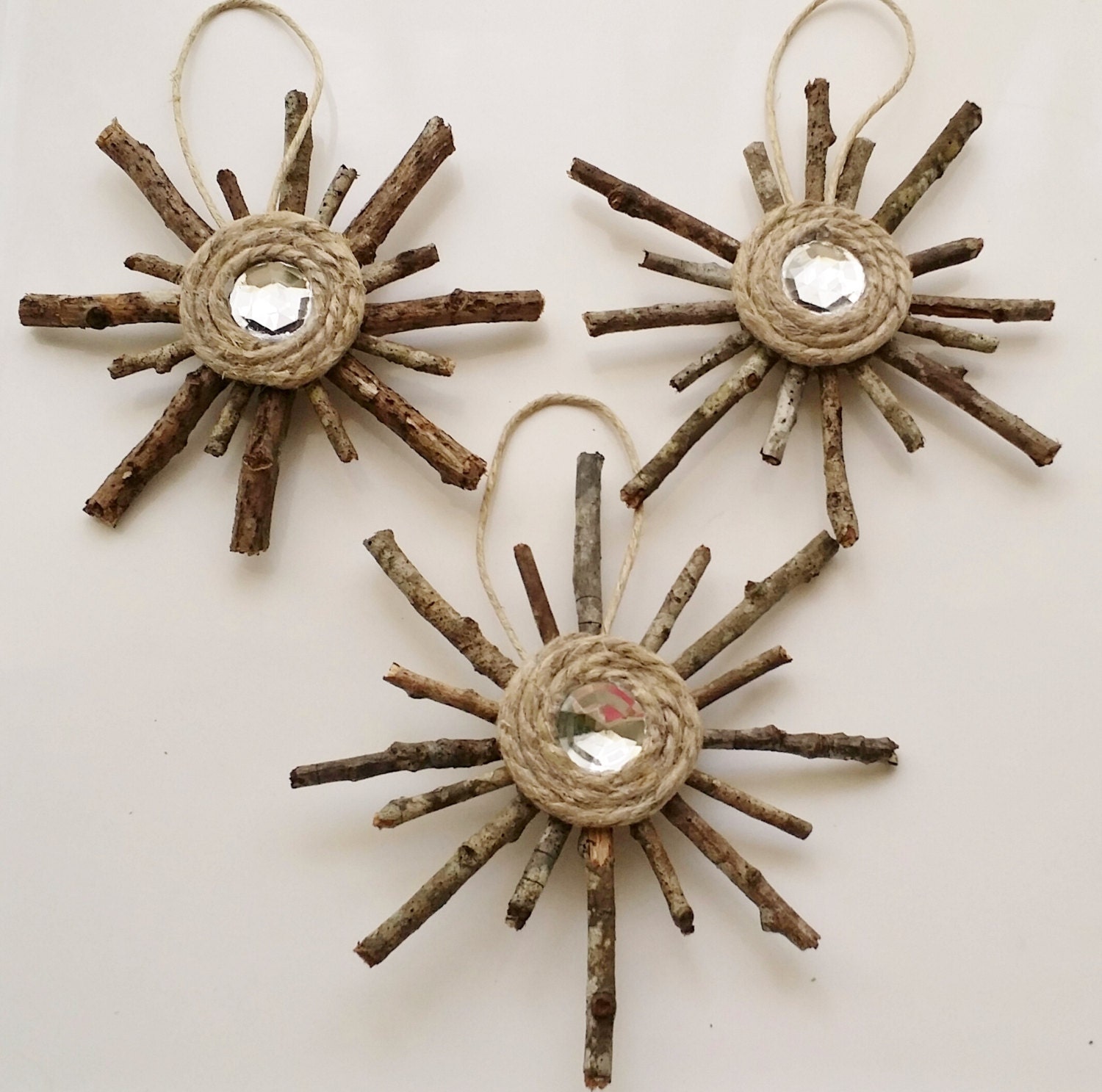 rustic snowflake ornaments set of 3 primitive by lillysln rustic snowflake ornaments set of 3 primitive by lillysln