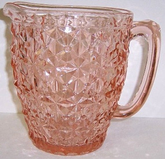 Jeannette Depression Glass Pink Holiday Button And Bows 52