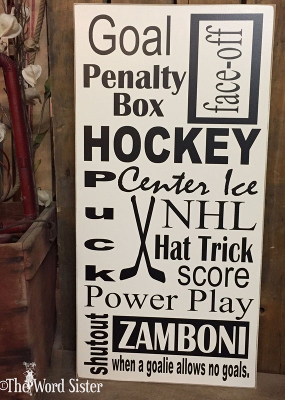 Hockey Decor Hockey Signs NHL Ice Hockey Hockey Wall