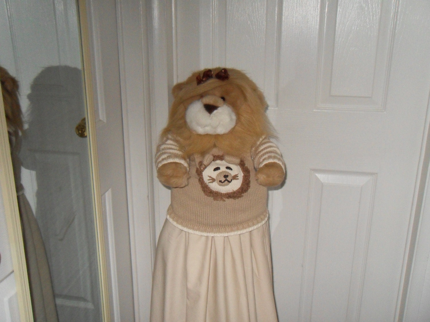 Handmade Vacuum Cleaner CoverLION in Beige and by CreativelyCarol