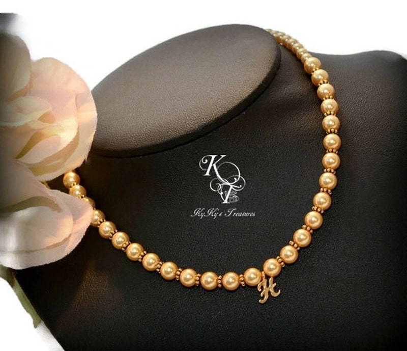 Girls Pearl Necklace Baby Pearl Necklace Personalized