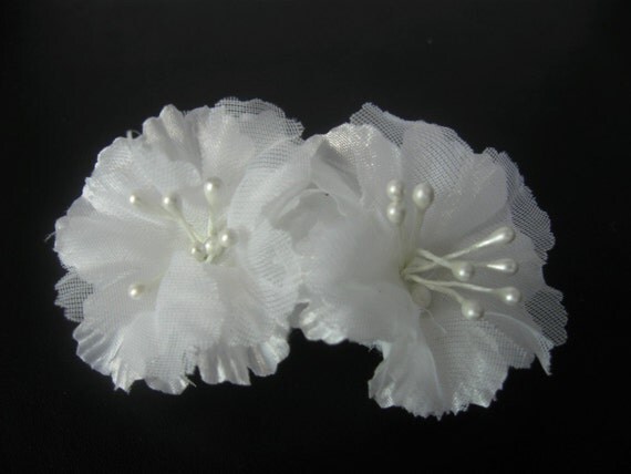White Flower Hair Clip